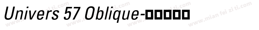 Univers 57 Oblique字体转换